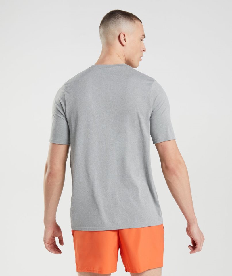 Men's Gymshark Arrival Seamless T-Shirts Light Grey | CA 7D6A81